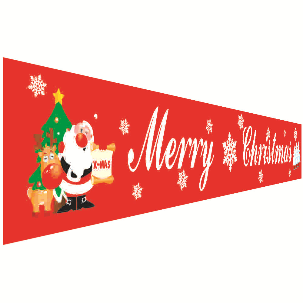 Christmas Decorations Couplets Curtains Banners Pull Flags Hanging
