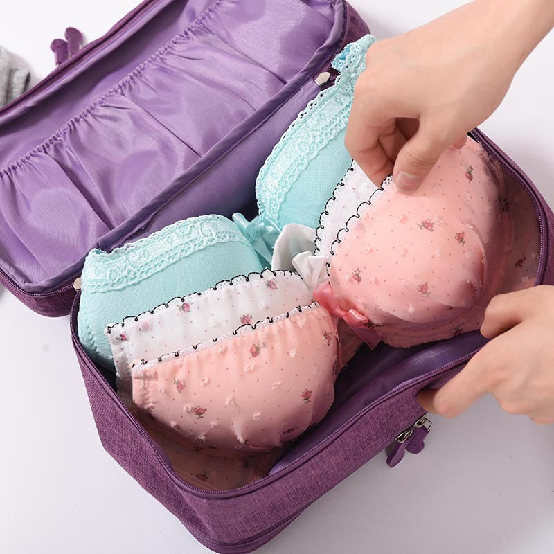 3-Layer Travel Makeup Bag - Multi-Function Cosmetic Organizer Case
