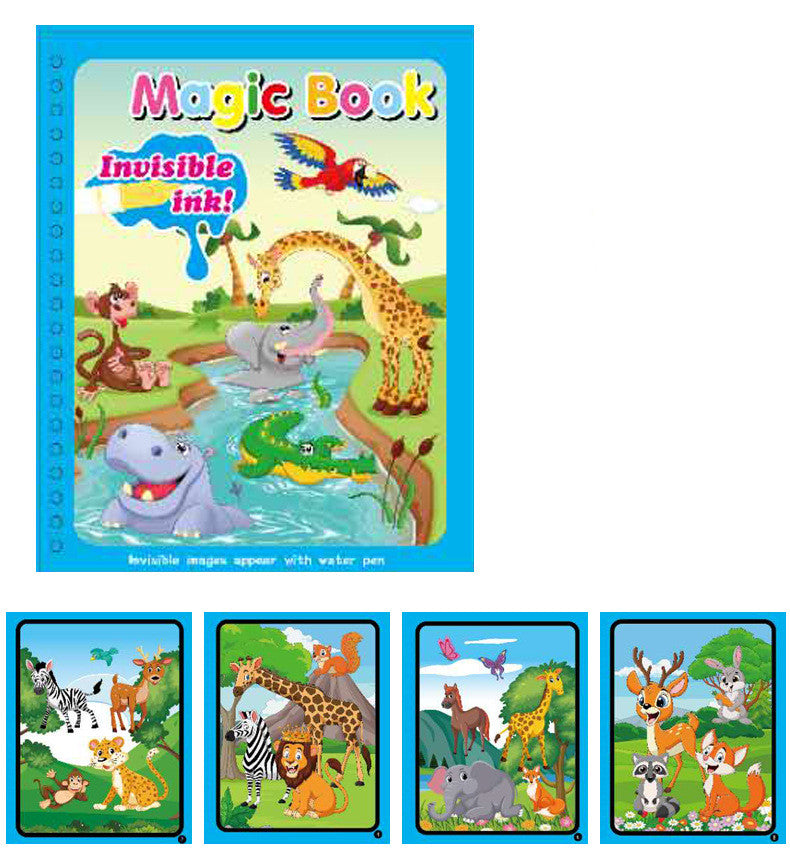Kids Magic Water Painting Book - Reusable Coloring Doodle Book