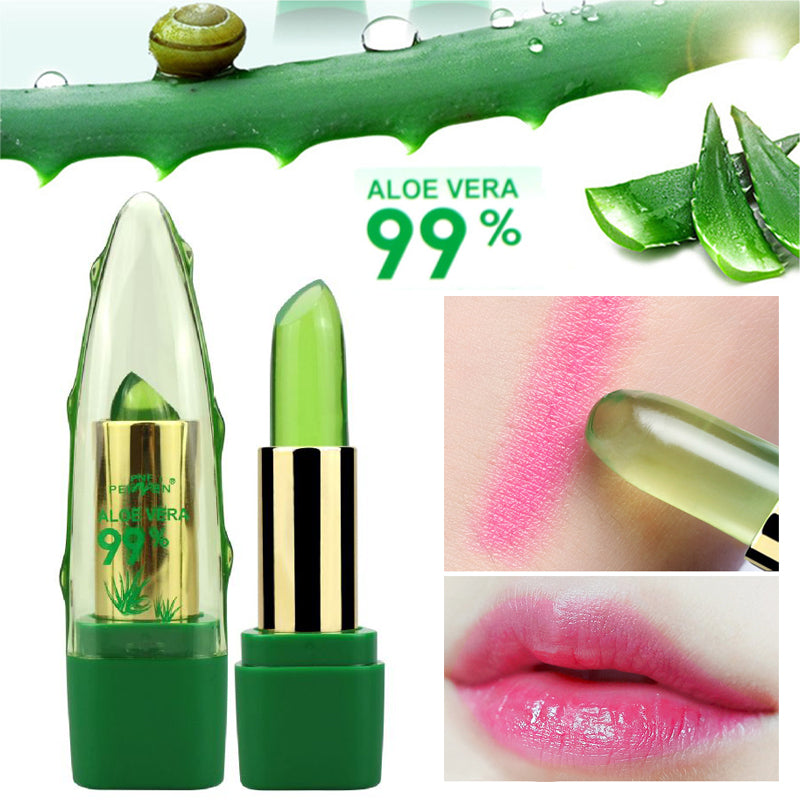 Aloe Vera Gel Color Changing Lipstick Gloss Moisturizer Anti-Drying