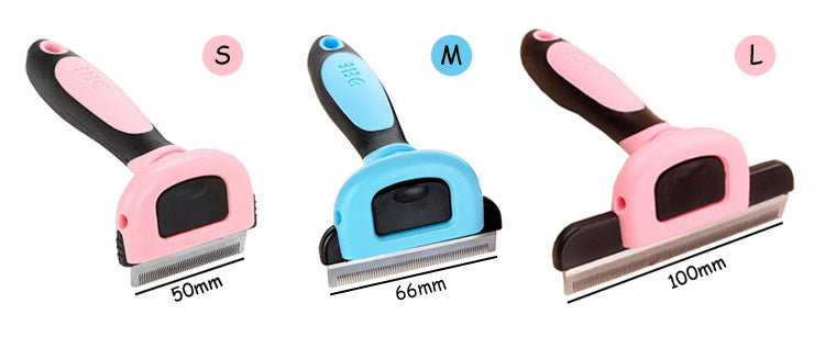 Pet Hair Removal Comb - Stainless Pin Brush for Long-Haired Dogs & Cats