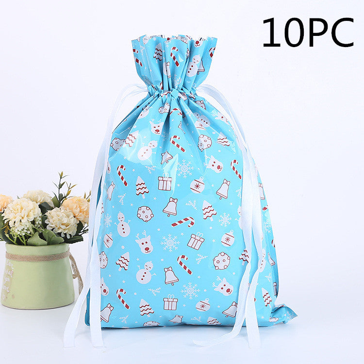Christmas Gift Wrapping Bag Drawstring Decoration | Xmas Holiday Decor