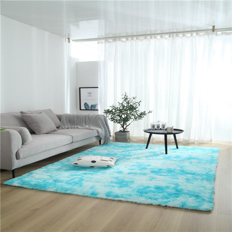 Tie-Dye Gradient Area Rug - Soft Bedroom & Living Room Carpet