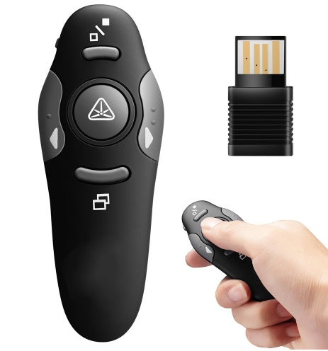 2.4GHz Wireless Presentation Remote - Red Laser Pointer Clicker