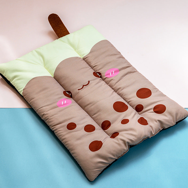 Fruit Design Pet Cooling Mat - Washable Summer Self-Cooling Pad for Dogs & Cats