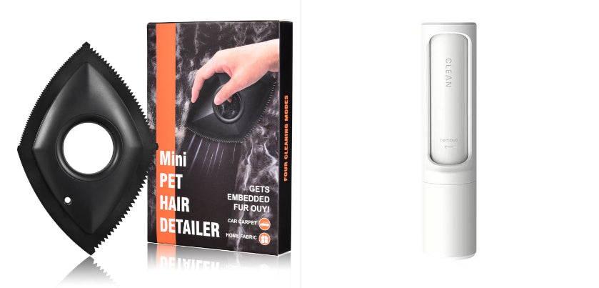 2-in-1 Reusable Pet Hair Remover Brush - Self-Cleaning Lint Roller for Furniture & Clothes