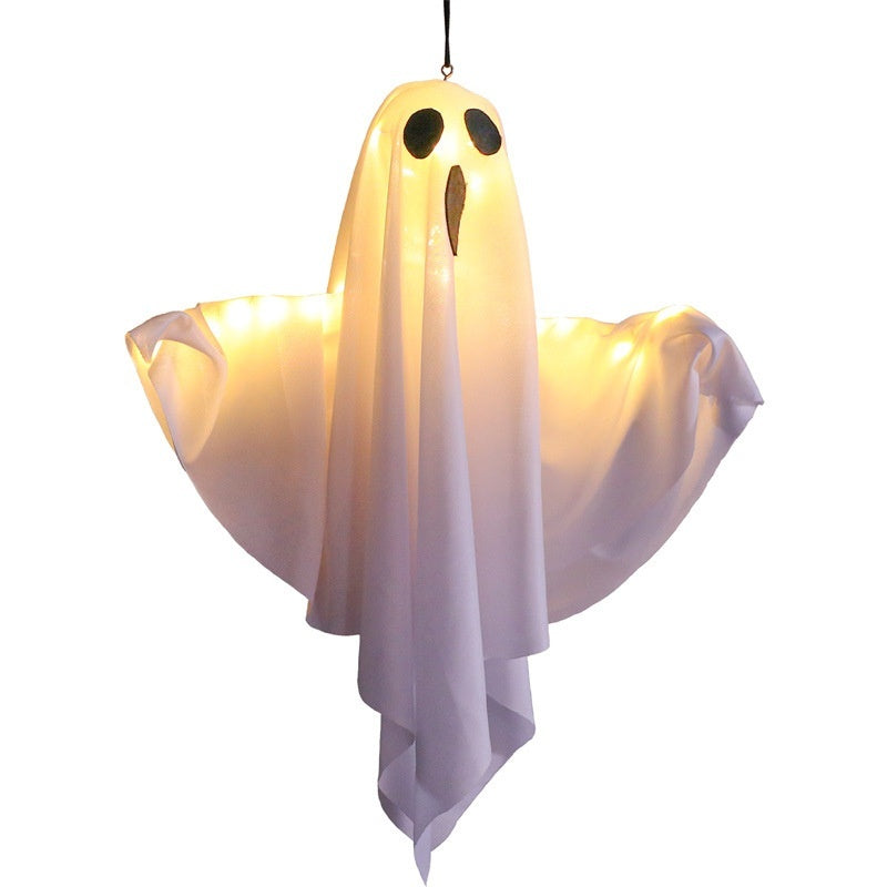 Light-Up Hanging Ghost - Glowing Halloween Ghost Decoration