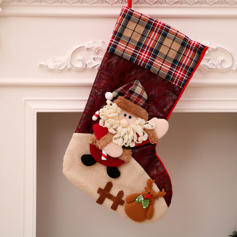 Christmas Decorations Santa Claus Socks Tree Pendant Gift Bag | Holiday Gift