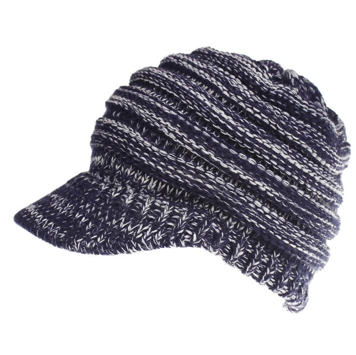 Women Ponytail Beanies Autumn Winter Hats Soft Knitting Caps