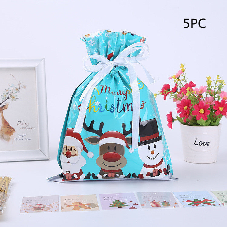 Christmas Gift Wrapping Bag Drawstring Decoration | Xmas Holiday Decor