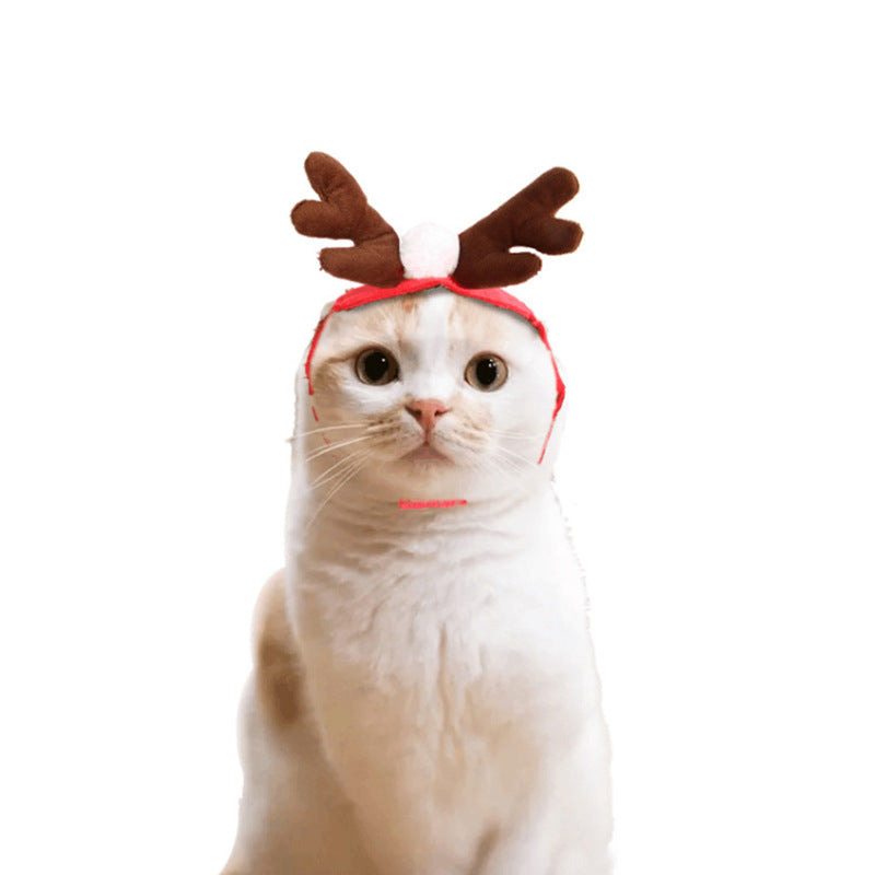 Christmas & Halloween Pet Cape Costume - Cute Cat and Dog Cloak, Hat & Headband