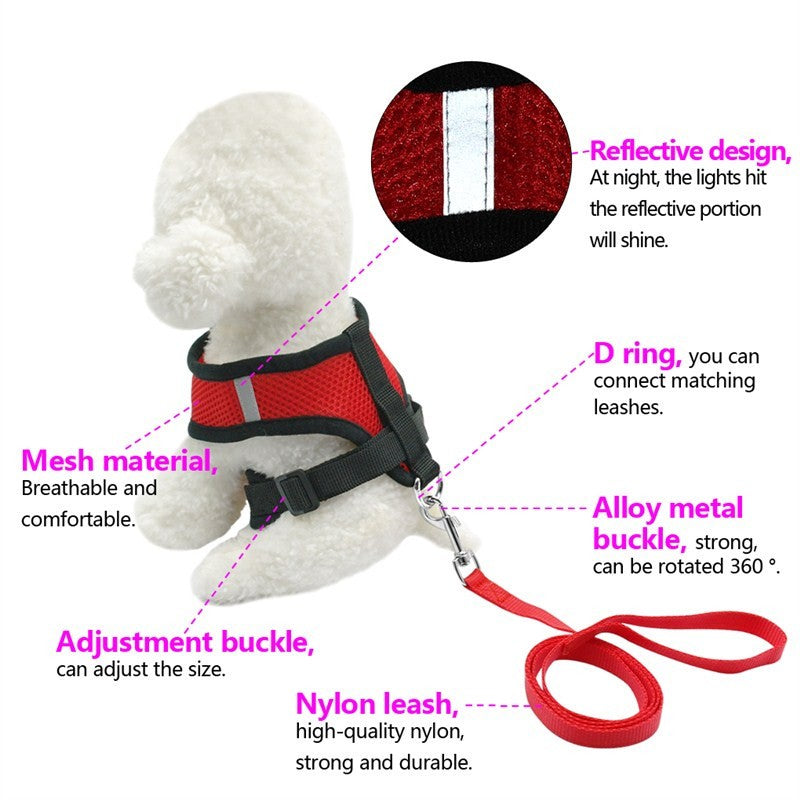 Pet Car Seat Belt Harness Set - Adjustable Dog Harness with Seat Belt Leash