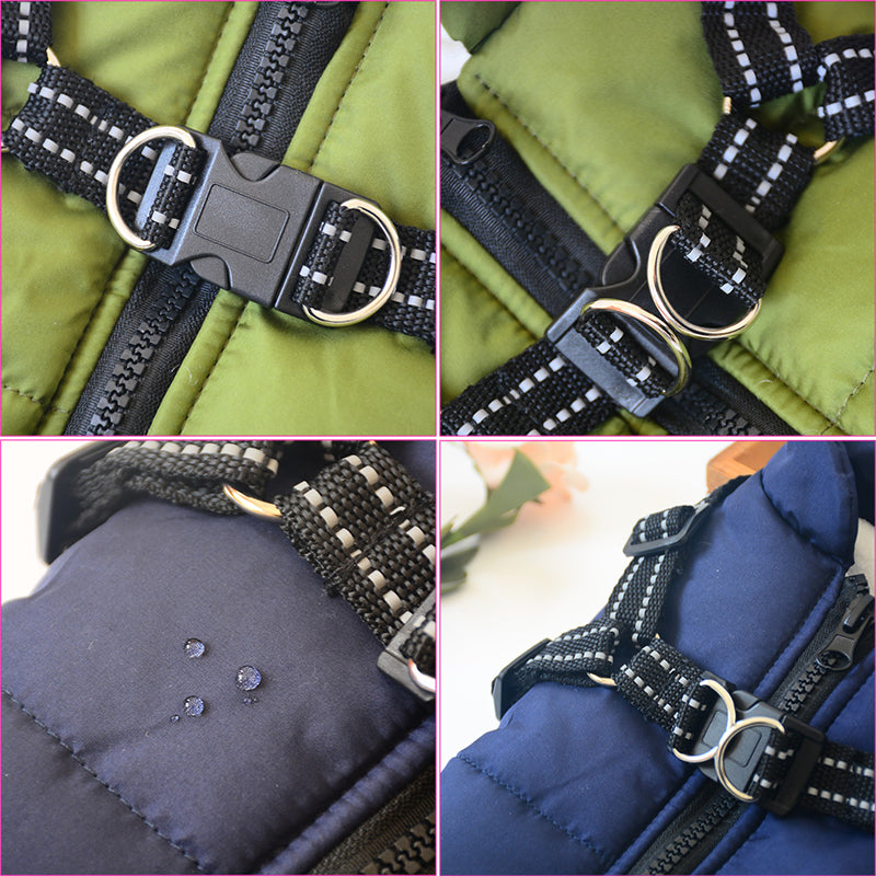 Waterproof Winter Dog Coat with Built-In Harness - Warm Jacket for Small to Large Dogs