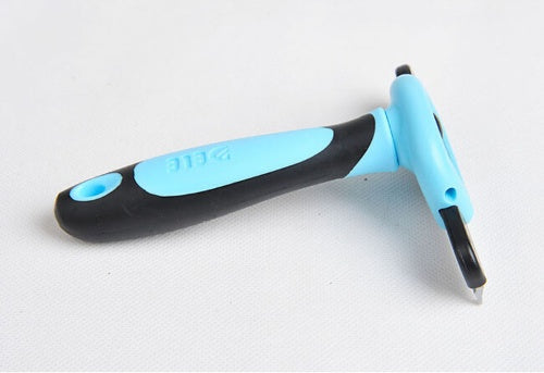 Pet Hair Removal Comb - Stainless Pin Brush for Long-Haired Dogs & Cats