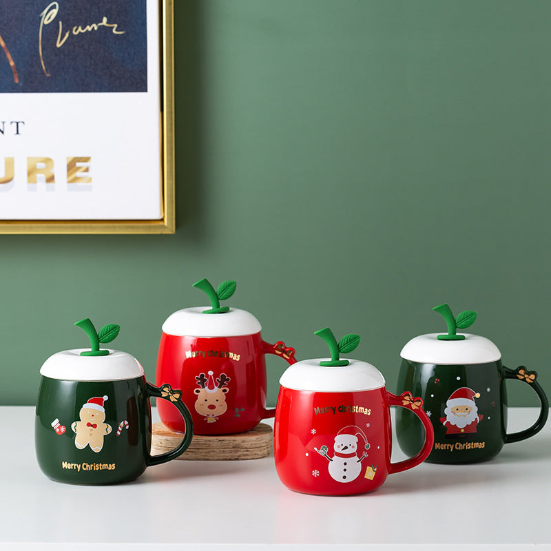 Christmas Fashion Mug Elk Snowman Cute Cartoon Ceramic | Holiday Gift
