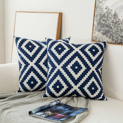 Classical Embroidered Pillow Cover - Decorative Cushion Case