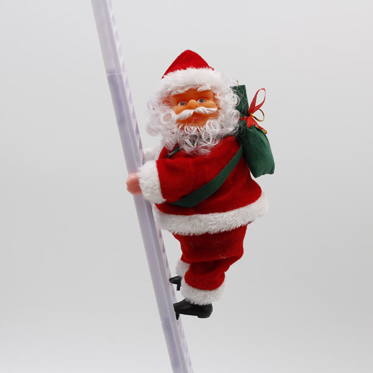 Christmas Santa Claus Climbing Ladder Electric | Xmas Holiday Decor