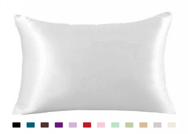 Solid Color Satin Pillowcase - Silky Hair & Skin Pillow Cover