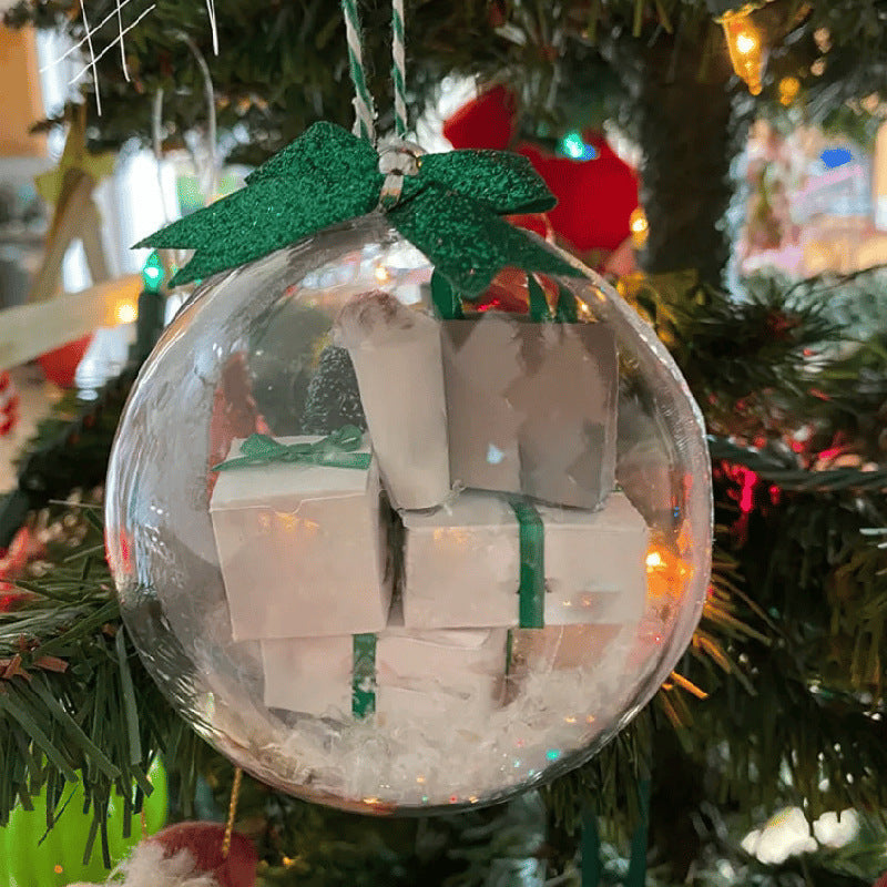 Christmas Tree Decoration Transparent Ball Hanging Scene Layout