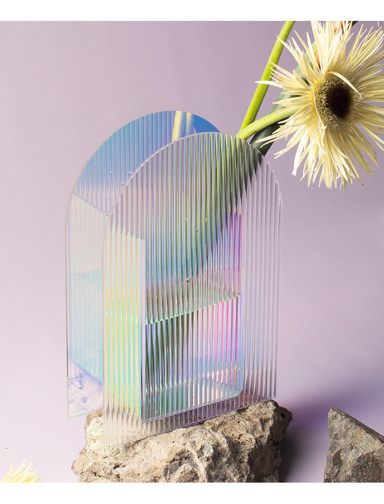 Nordic Minimalist Acrylic Vase - Creative Modern Flower Vase