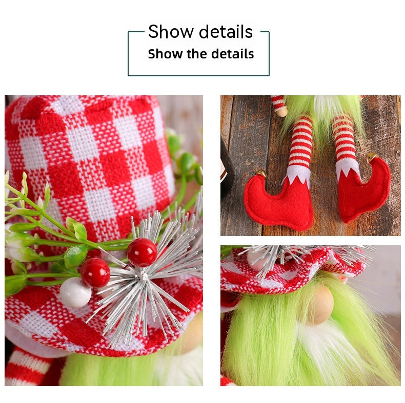Christmas Long Legs Green Beard Doll Decoration | Xmas Gift
