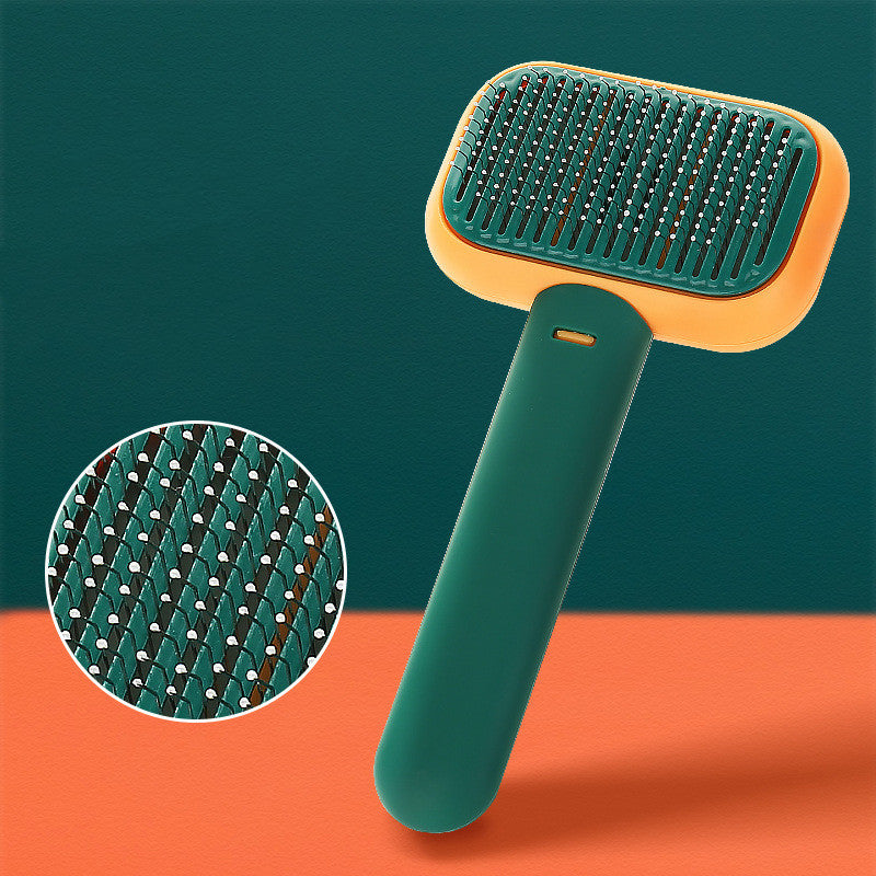 Stainless Steel Pet Detangling Brush - Massage Comb for Cats & Dogs
