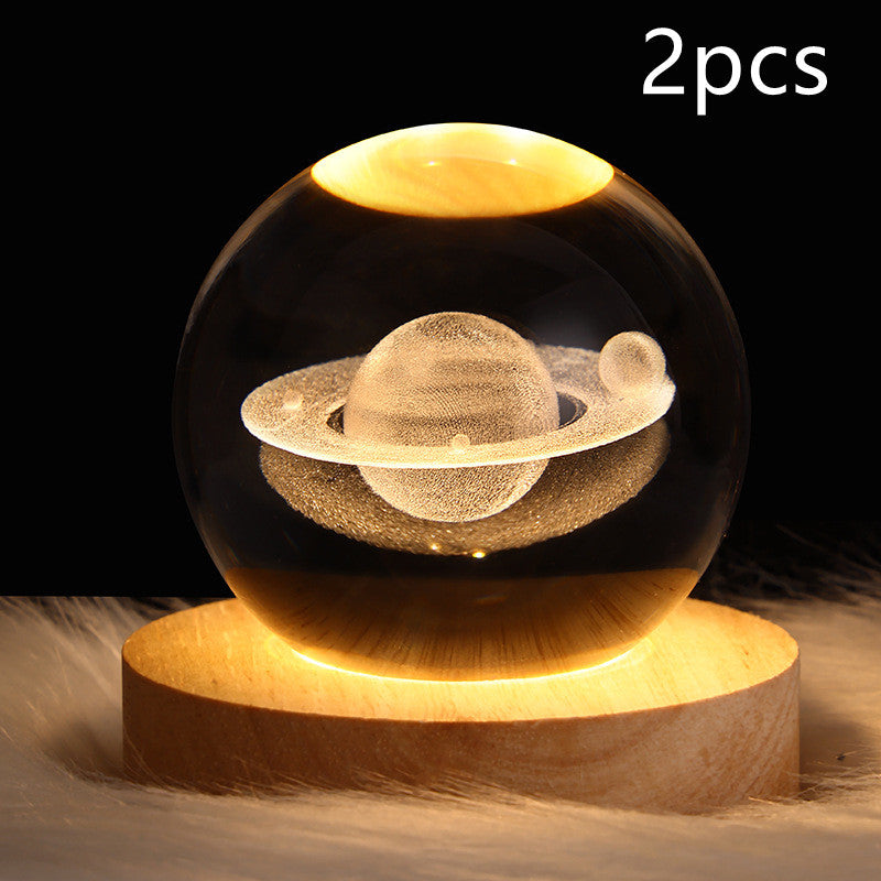 3D Crystal Ball LED Night Light