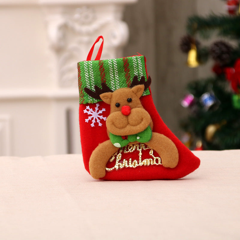 Christmas Decorations Santa Claus Socks Tree Pendant Gift Bag | Holiday Gift