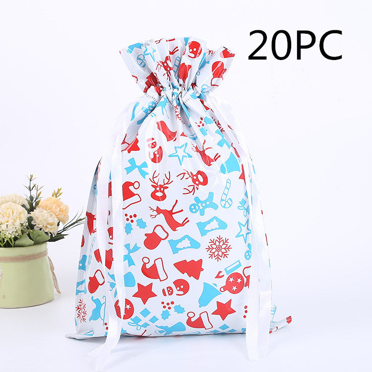 Christmas Gift Wrapping Bag Drawstring Decoration | Xmas Holiday Decor