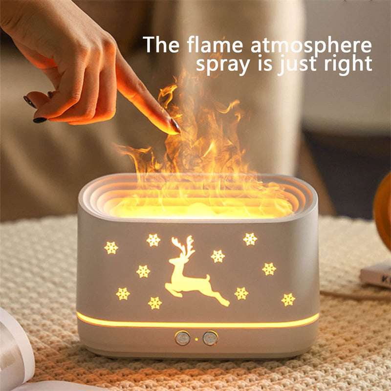 Flame Effect Aroma Diffuser with Christmas Design