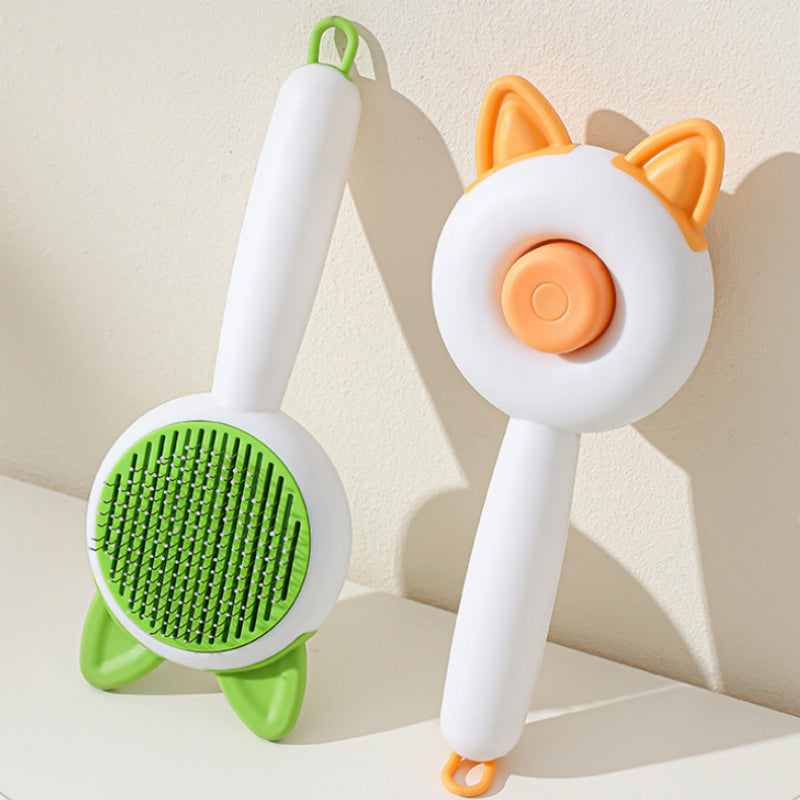 Self-Cleaning Pet Dematting Comb - Hair Remover Massage Brush for Cats & Dogs