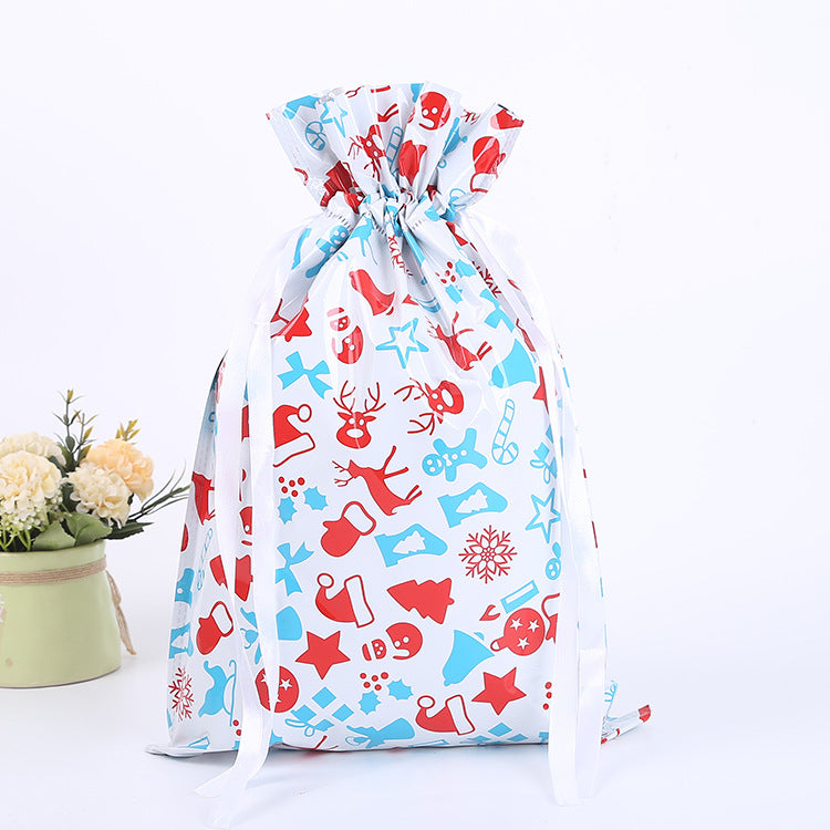 Christmas Gift Wrapping Bag Drawstring Decoration | Xmas Holiday Decor