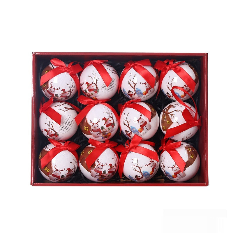 Christmas Exquisite Printing Tree Ornament Ball | Xmas Holiday Decor