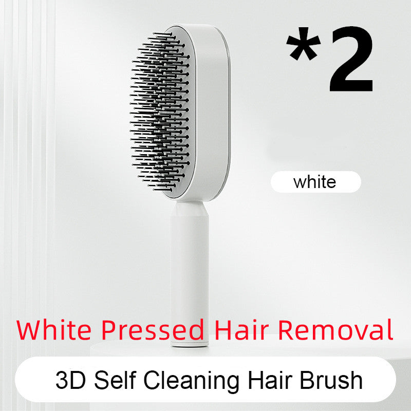 Self Cleaning Hair Brush for Women One-Key Loss Airbag Massage Scalp