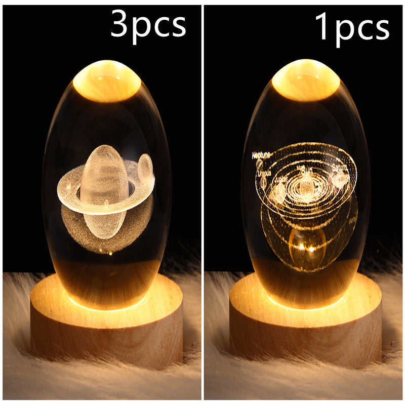 3D Crystal Ball LED Night Light