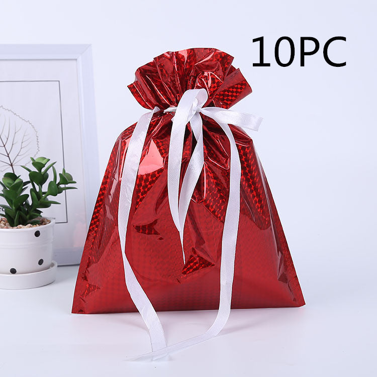 Christmas Gift Wrapping Bag Drawstring Decoration | Xmas Holiday Decor