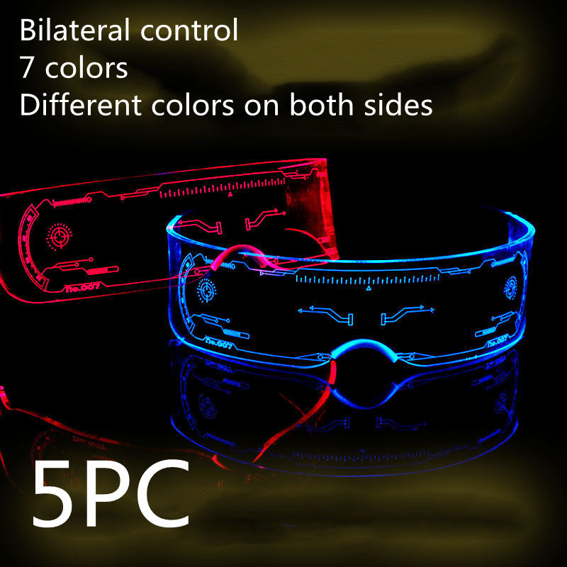 Luminous Glasses Party Bar Disco Punk Futuristic Style Festival
