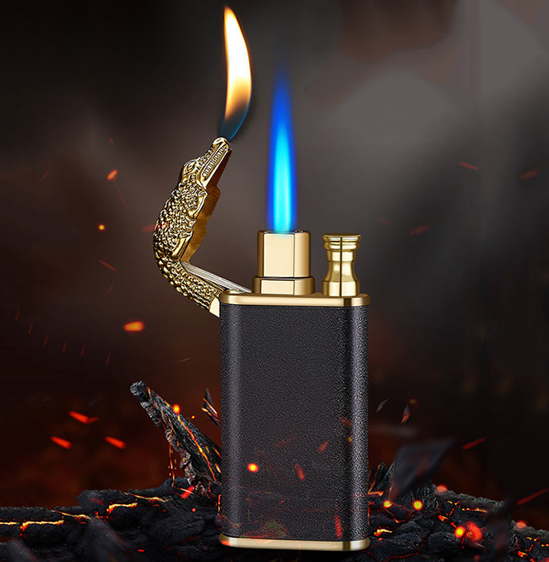 Crocodile and Dolphin Design Butane Lighter