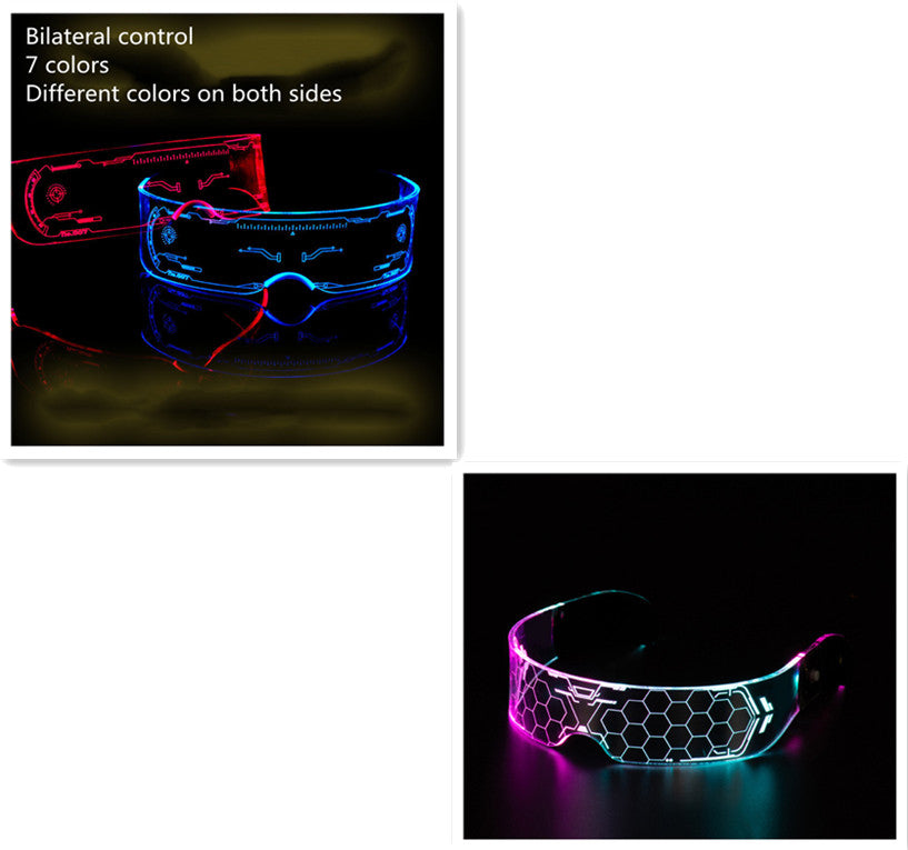 Luminous Glasses Party Bar Disco Punk Futuristic Style Festival