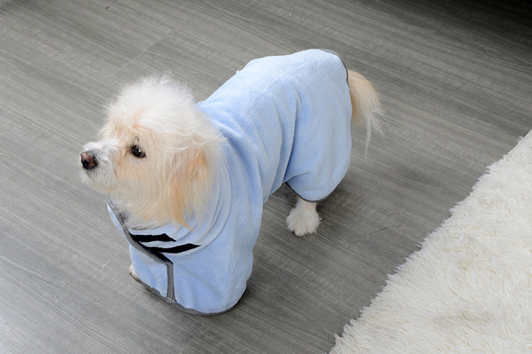Quick-Dry Dog Bathrobe Towel - Super Absorbent Microfiber Pet Drying Coat