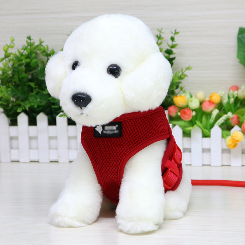 Dog Harness & Leash Set - Soft Mesh Harness with 120 cm Lead for Small Dogs