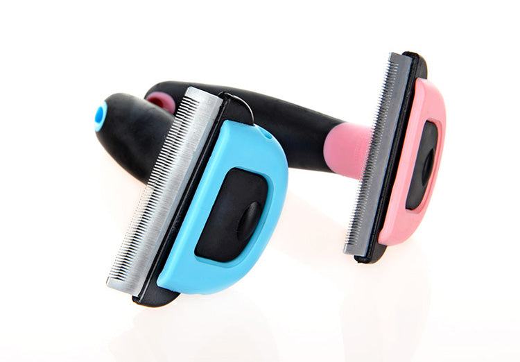 Pet Hair Removal Comb - Stainless Pin Brush for Long-Haired Dogs & Cats