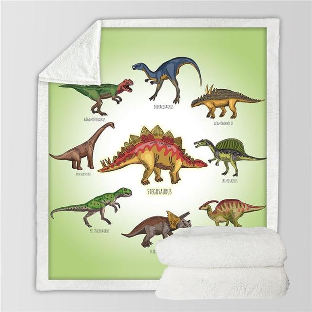 Glow-in-the-Dark Dinosaur Blanket - Soft Throw