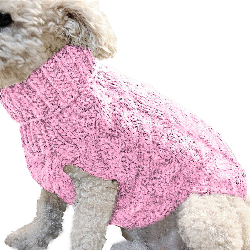 Warm Knitted Dog Sweater - Soft Winter Pet Jumper for Small Dogs & Cats