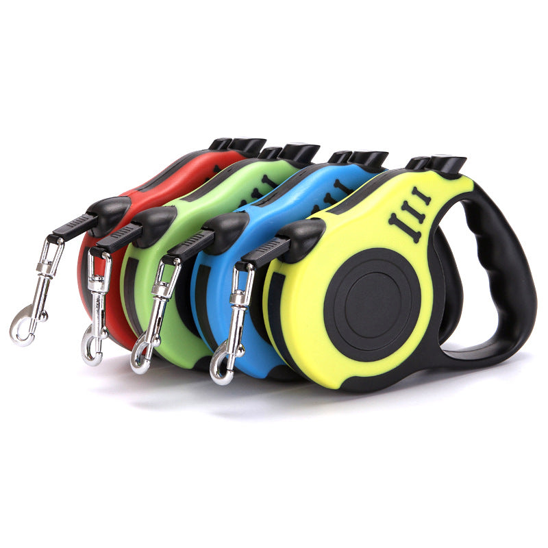 Retractable Dog Leash 3m / 5m - One-Button Brake & Lock Automatic Pet Lead