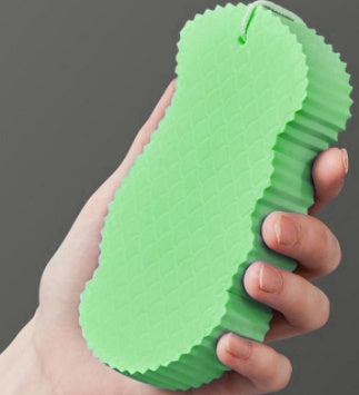3D Fish Scale Body Scrub Sponge - Exfoliating Bath Sponge