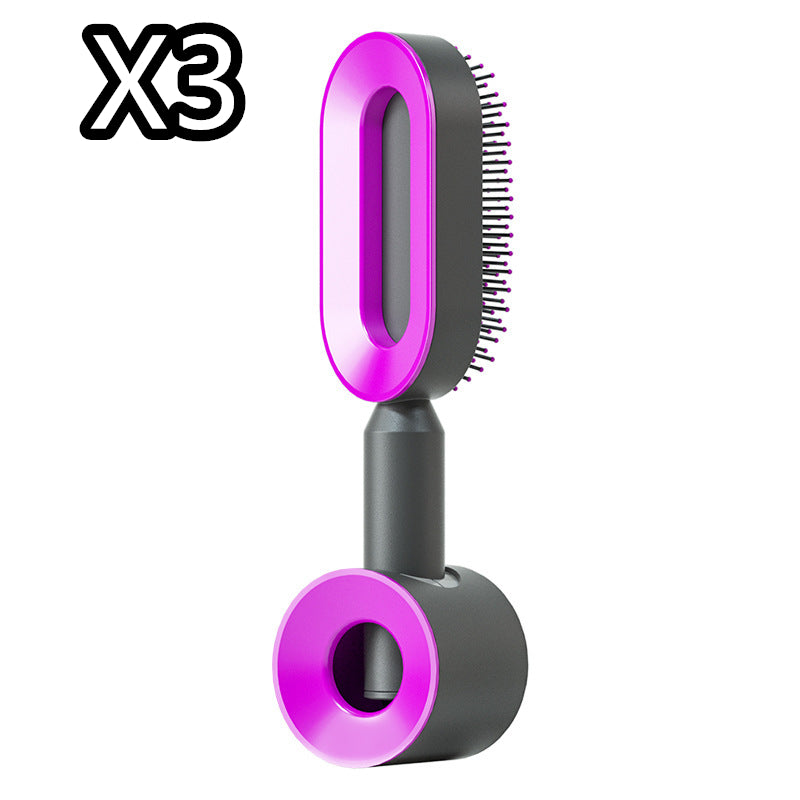 Self Cleaning Hair Brush for Women One-Key Loss Airbag Massage Scalp