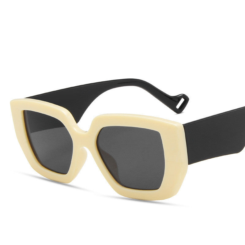 Side Sunglasses Personality Polygon Contrast Retro