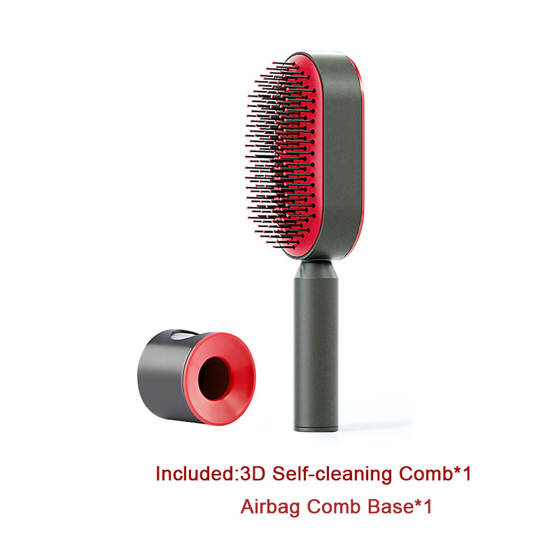 Self Cleaning Hair Brush for Women One-Key Loss Airbag Massage Scalp