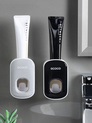 Wall-Mounted Toothbrush Holder and Toothpaste Dispenser